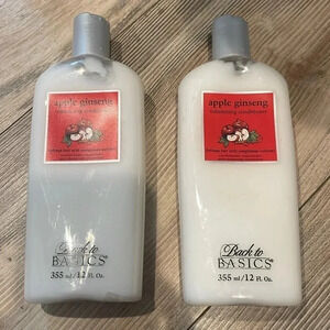 NEW Lot of 2 Back to Basics Apple Ginseng Hair Conditioner Professional Salon